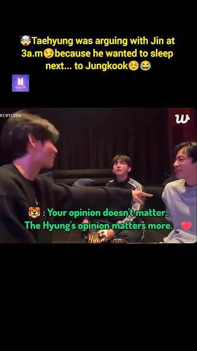 Download lagu Taehyung was arguing with Jin at 3a.m🤯 because he wanted to sleep next to Jungkook🤣 #shorts #bts