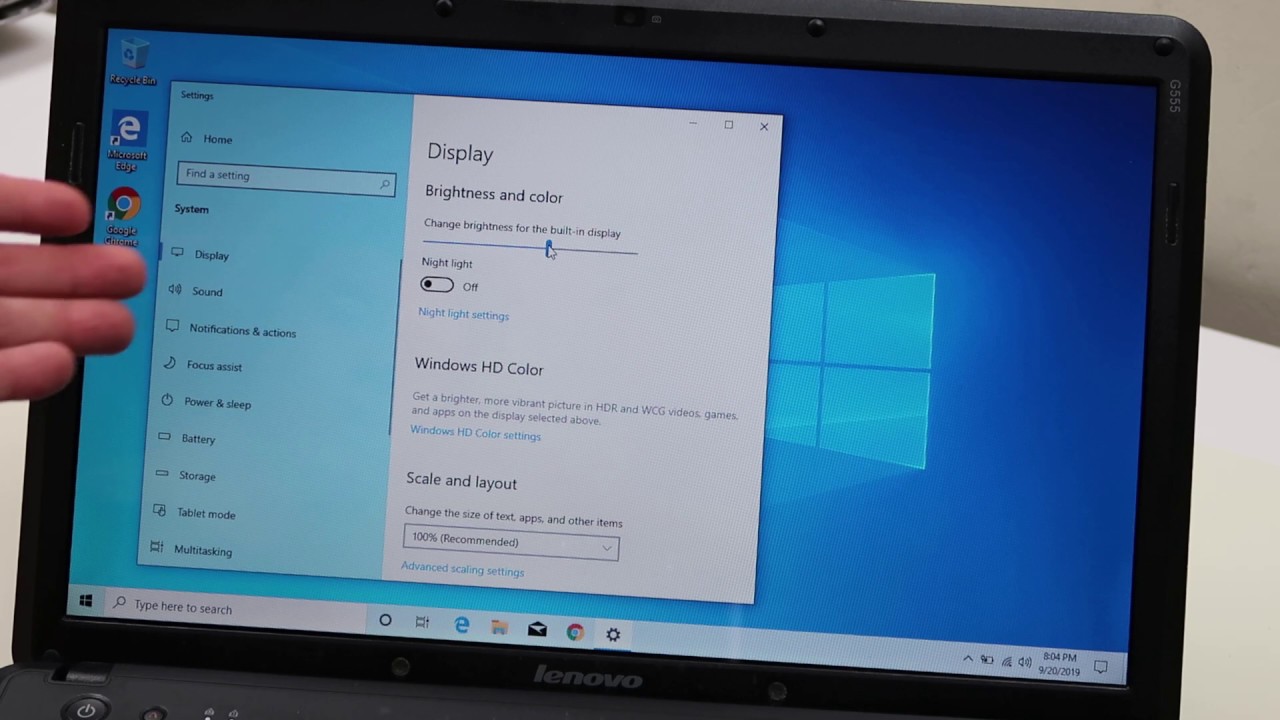 How To Change Adjust Screen Brightness Windows 10 Computer YouTube