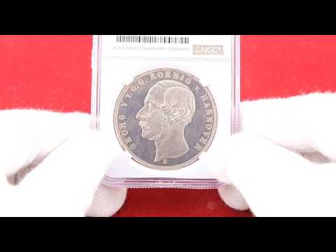 ドイツ ハノーファー 1878B メダリック2ターラー ゲオルク5世追悼 NGC