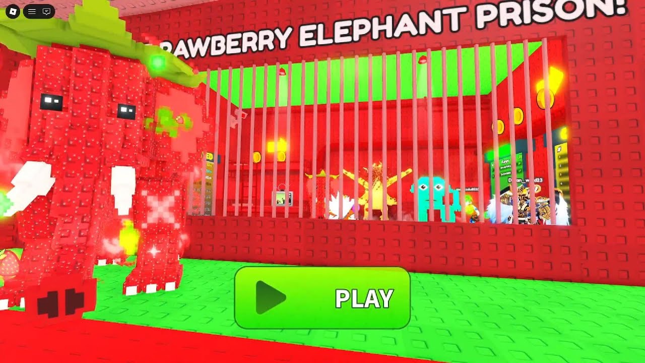 ROBLOX : STRAWBERRY ELEPHANT PRISON RUN ! OBBY NEWW