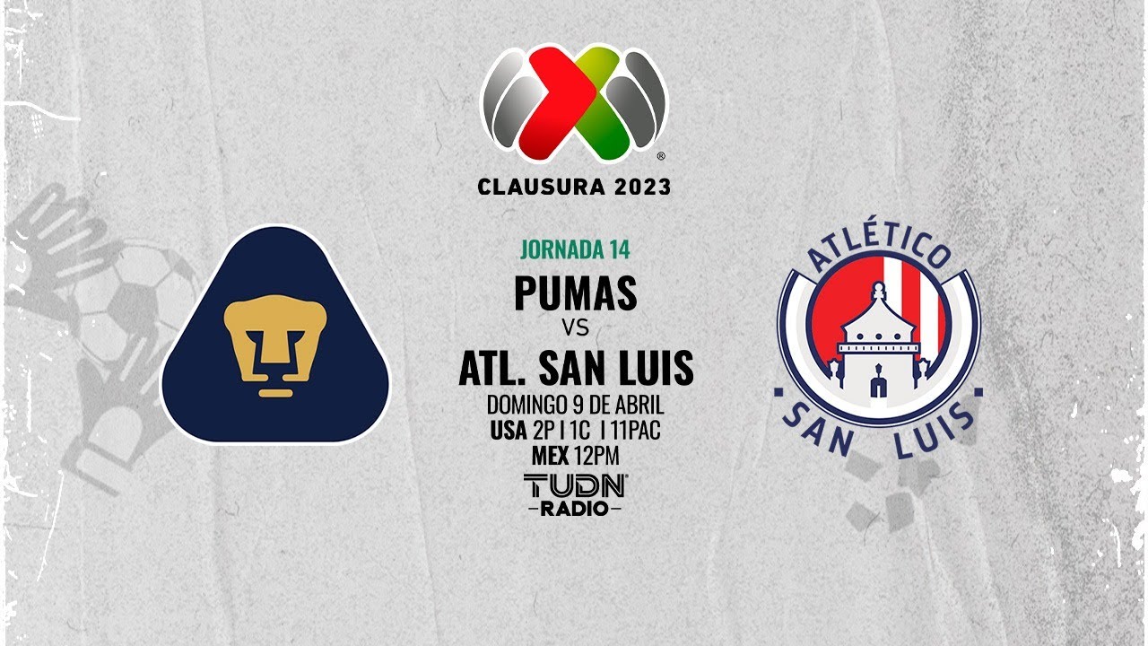 🔴 EN VIVO: PUMAS VS ATLÉTICO SAN LUIS | JORNADA 14 LIGA MX CL23 - TUDN ...
