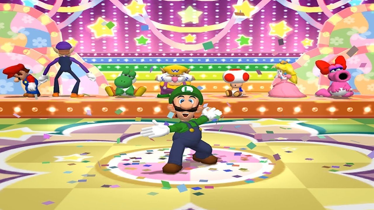 Mario Party 7 - 8 Player Ice Battle - Luigi Wario Daisy Mario All Mini Games (Master CPU)