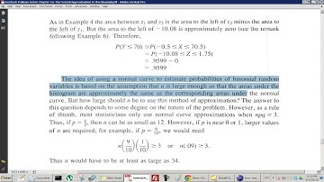 Section 4 Probability and Statistics part 6 Normal Approximation to the Binomial