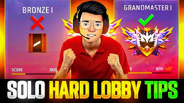 Solo Hard Lobby Strategy + Tips 🔥 | Br Rank Push Tricks ✅ | Utkarsh FF