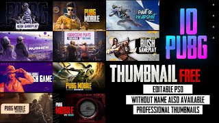 PUBG free thumbnail pack | PUBG free thumbnails psd | PUBG pre-made thumbnails | PUBG wallpaper 2021