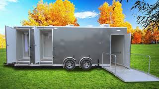 2 Station Bathroom Trailer + ADA Shower Combo | Oahu Series