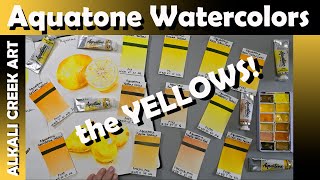 Painting With Every Yellow In My Aquatone Watercolor Collection!
