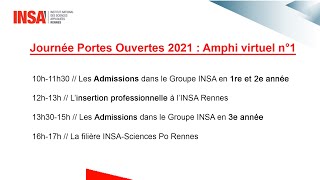 Journée portes ouvertes 2021: Auditorium virtuel n°1