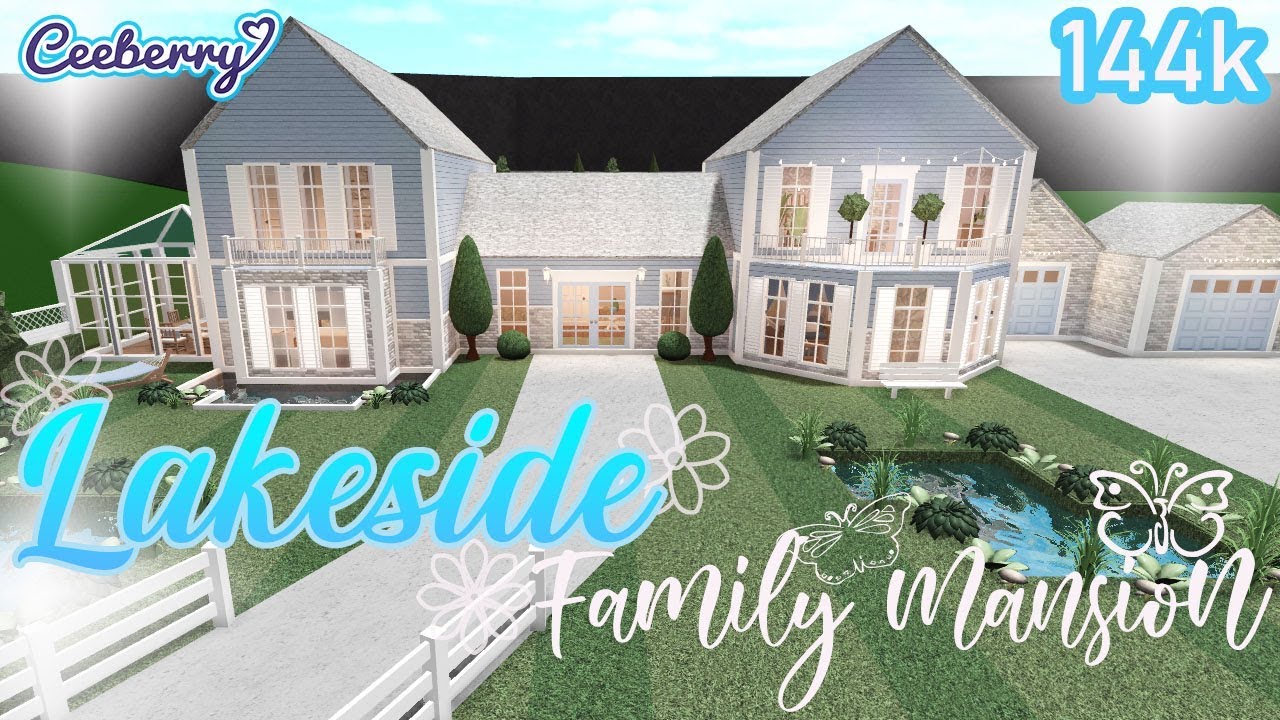 BLOXBURG | Lakeside Family Mansion 144k | Speed Build - YouTube