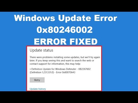 How to Fix Windows Update Error 0x80246002 - YouTube