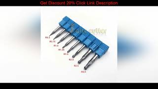 Slide 8Pcs Tungsten Steel Carbide Double Flute End Mill Bit Milling Cutter Tools Ball Nose Cnc Rout