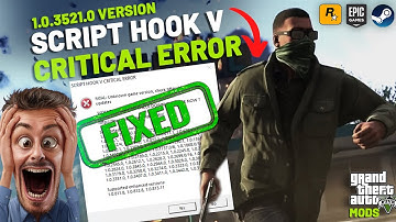 How to FIX Script Hook V Critical Error In 2 MINUTES | 2025 (rockstar, epic, steam)