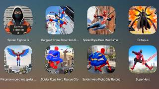 Spider Fighter 3,Spider Rope Hero Rescue City,Superhero,Spider Hero Fight,Octopus Hero,Spider Rope screenshot 2