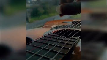 The beautiful vibration of the guitar strings
