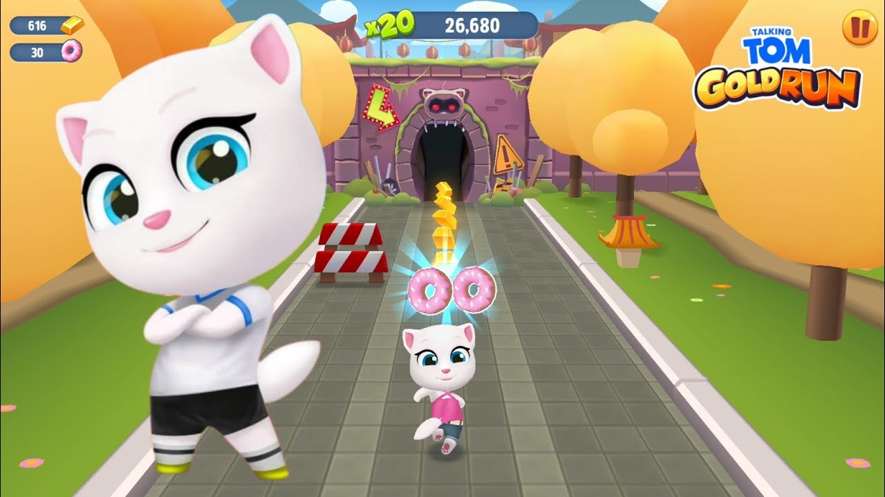 Talking Tom Gold Run China Talking Angela Full Screen Android iOS