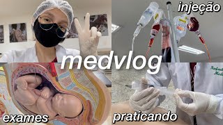 ROTINA DE UMA ESTUDANTE DE MEDICINA #13 💉🩸 (injeção, sutura, exames...)