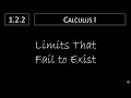 Calculus I - 1.2.2 Limits That Fail to Exist