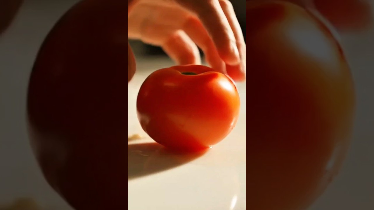 Perfect Tomato Slicing ASMR 🍅 | Satisfying Kitchen Sounds