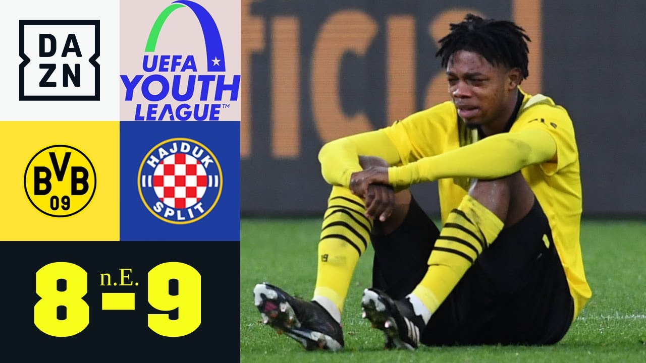 Soccer UEFA Youth League Season 2022 2023 Quarterfinals Borussia Dortmund U19  Hajduk Split U19 on