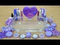 Slime Lavender Mixing makeup and glitter into Clear Slime Satisfying Slime Videos
