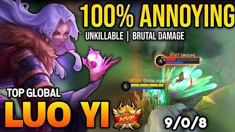 LUO YI BEST BUILD 2022 | TOP GLOBAL LUO YI GAMEPLAY | MOBILE LEGENDS✓