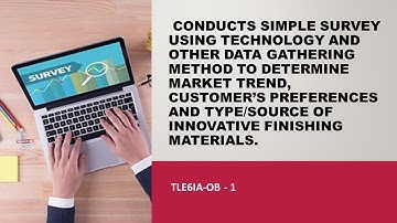 TLE 6 - IA | Module 2 - Conducts Simple Survey Using Technology and other Data Gathering Method