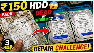 ₹150 Scrap Hard Disk Repair Challenge 😱 | 3 Dead HDD Repair – Kaun Bachega?