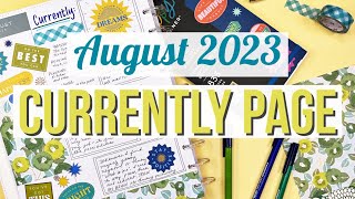 August 2023 Currently Page Plan with Me - Big Happy Planner - Super Happy Sticker Book