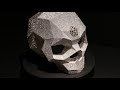 Paper skull diy  papercraft human skull