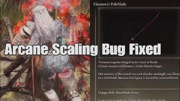 Elden Ring Arcane Scaling Bug Fix Testing Eleonora