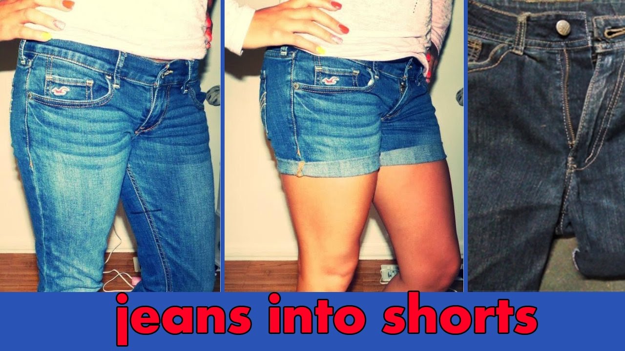 How to cut jeans into shorts | Turn from pants to shorts Girls Fashion ...