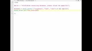 PHP & MySQL Tutorial | Connect with a database
