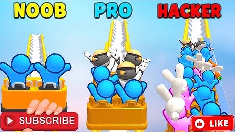 NOOB vs PRO vs HACKER - In Runner Coaster #runnercoaster#games #mrgames