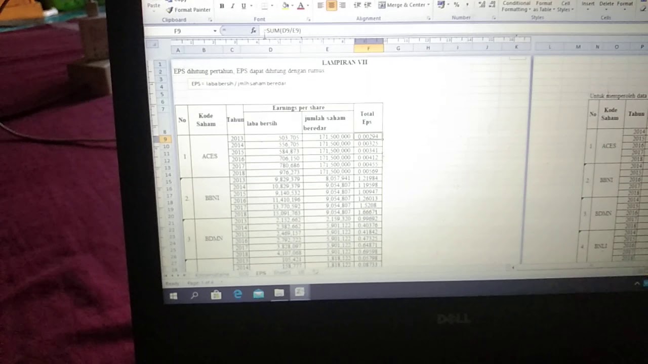 Menyusun Tabulasi Data Sekunder Atau Data Laporan Keuangan Dengan Mudah Menggunakan Excel Youtube