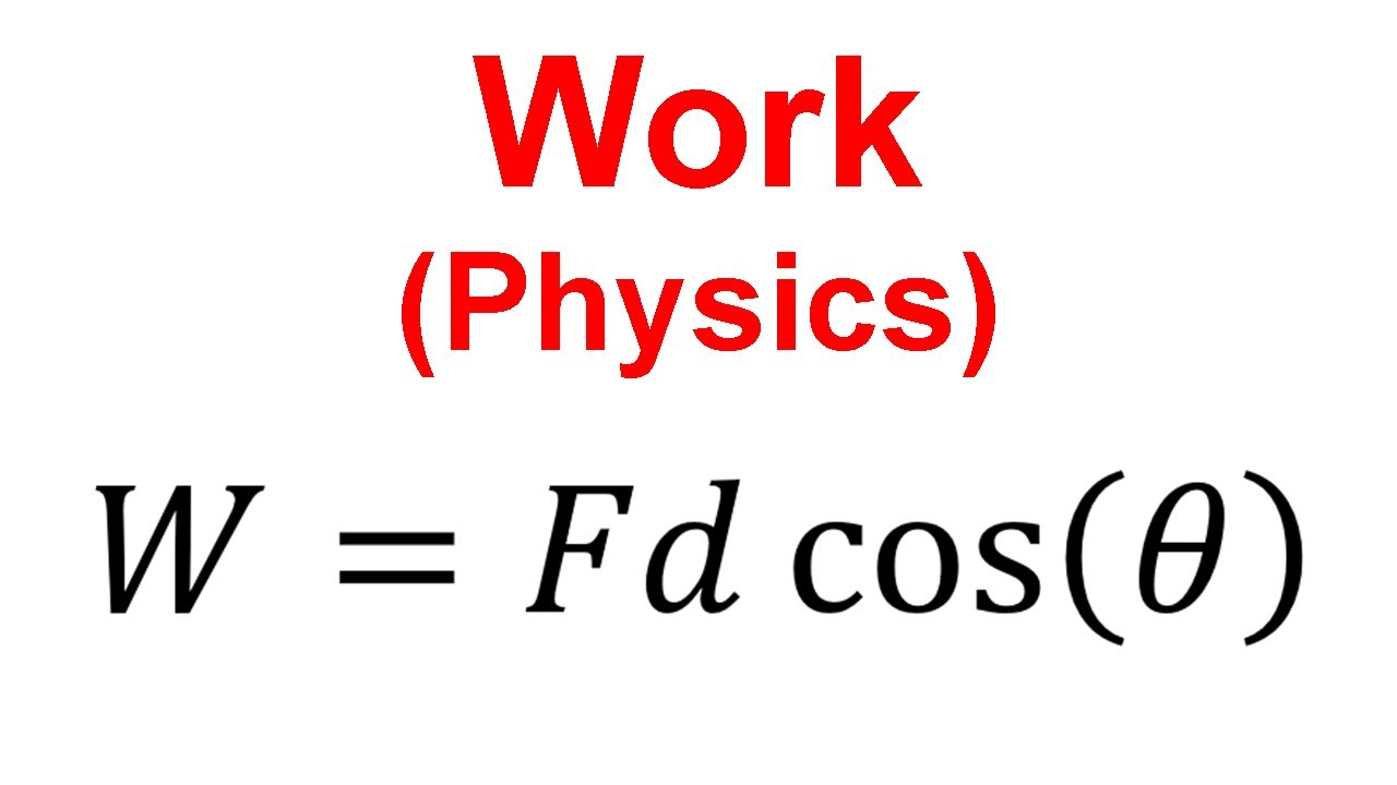 What Is Work In Physics Equation And Examples YouTube