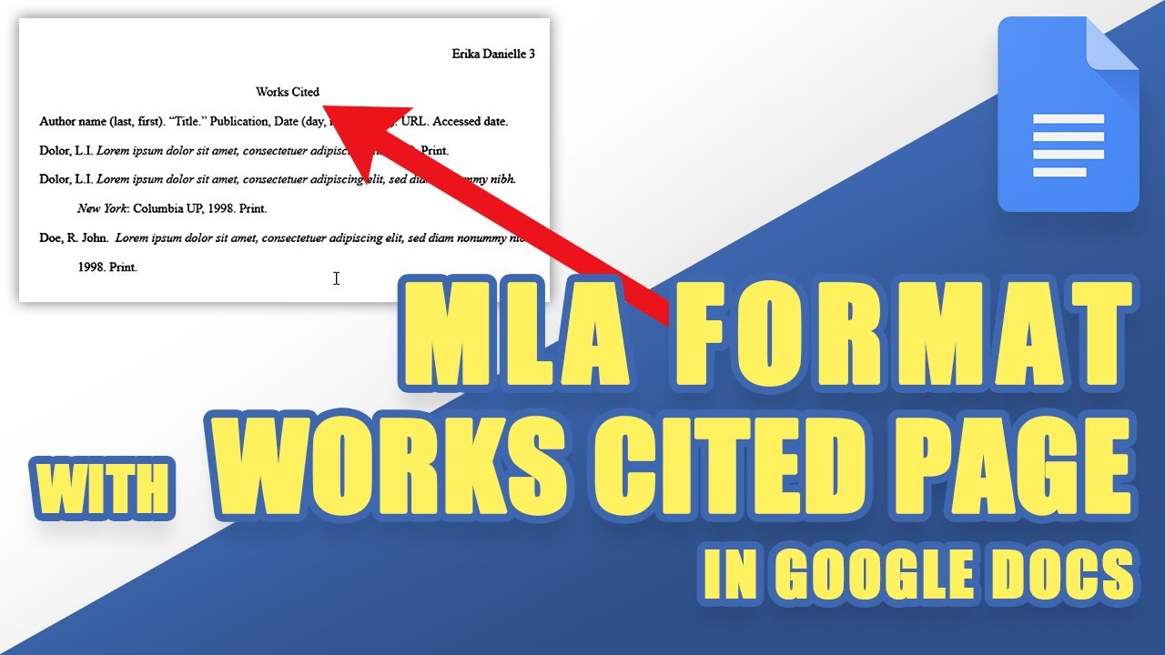 how to put essay in mla format google docs