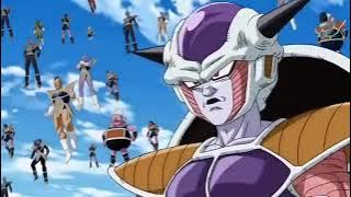 SSJ Blue Goku & SSJ Blue Vegeta vs Golden Frieza Full Fight, Frieza sent troops to attack the earth