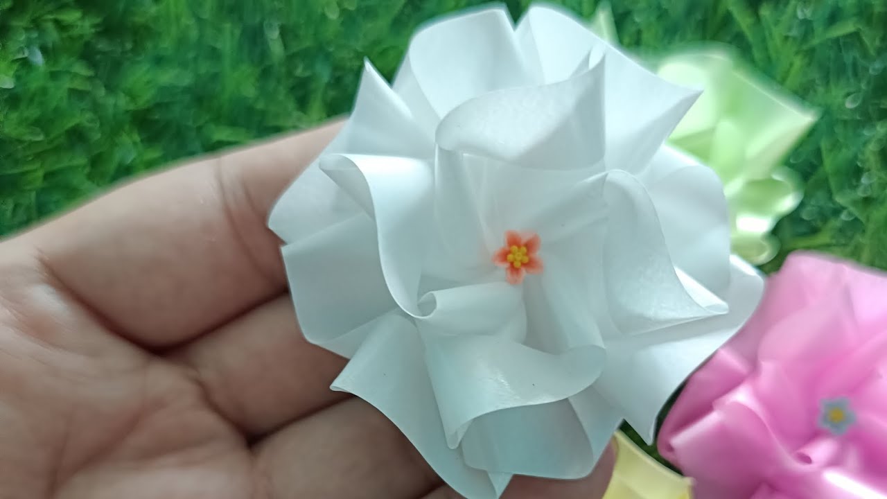 พับเหรียญโปรยทานดอกลิลลี่ Ep.196/67#งานบวช #งานฝีมือ #งานบุญ#งานประดิษฐ์