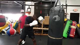 Tabiti Destroys Heavy Bag& Talking That Ish Bout Boxing