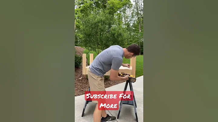 Simple Outdoor Wood Bench Plan #Shorts