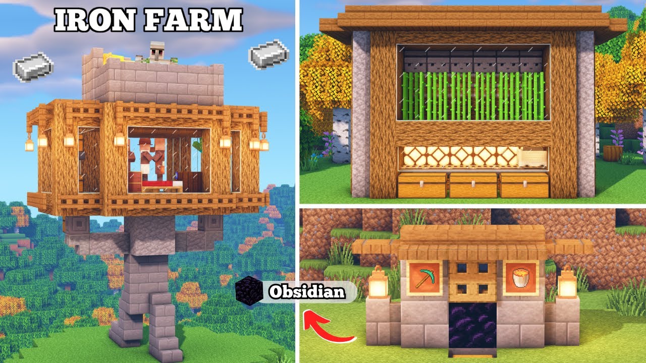 4 Automatic Farms to Start in Minecraft | Easy Tutorial
