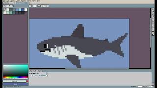 Salmon Shark Pixel Art Time-lapse screenshot 4