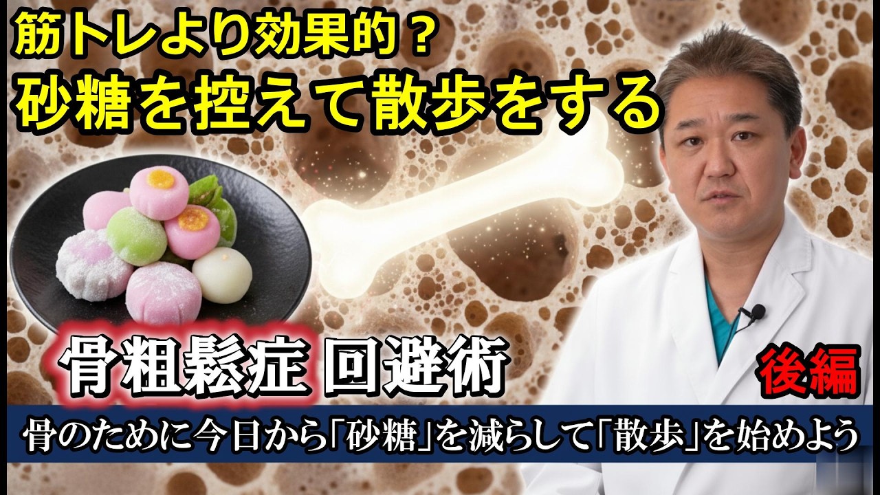 【骨粗鬆症】筋トレより効果的？砂糖を減らして散歩をすると骨は蘇る！後編