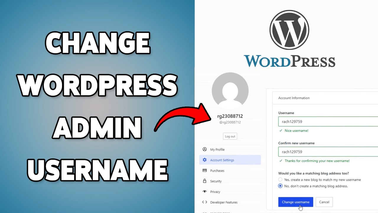 How To Change WordPress Admin Username | Replace Default Username In ...