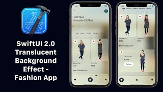 Hiệu ứng nền trong suốt SwiftUI 2.0 - Giao diện ứng dụng thời trang - Xcode...: \