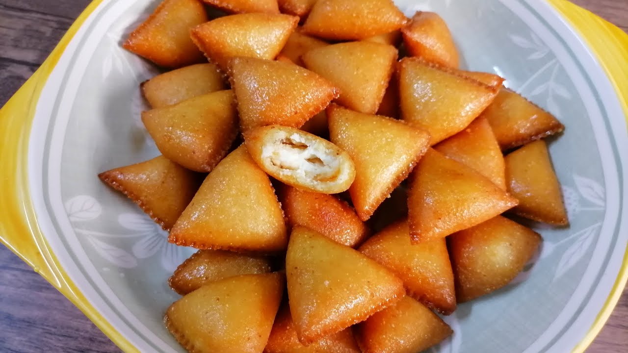 Semolina triangles❤️مثلثات السميد بالجبن لذيذة جدا حبة ورا حبة