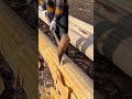 職人が墨線に沿って木を割る技術は、驚くほど正確だった
