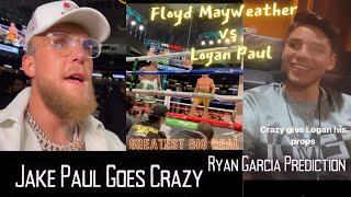 Jake Paul Goes Crazy During Floyd Mayweather vs Logan Paul Fight & Ryan Garcia Predictions Boxing 🥊