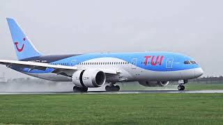 Tui Fly Netherlands Boeing 787-8 Dreamliner Ph-Tfj Landing At Amsterdam Schiphol Aua Ams
