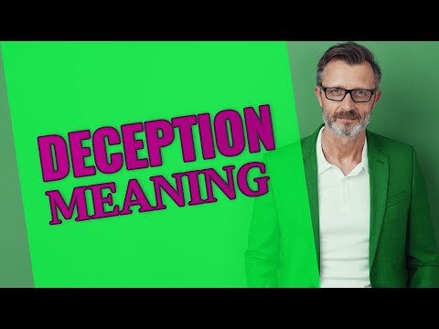 Video: Wat is de betekenis van misleiding?